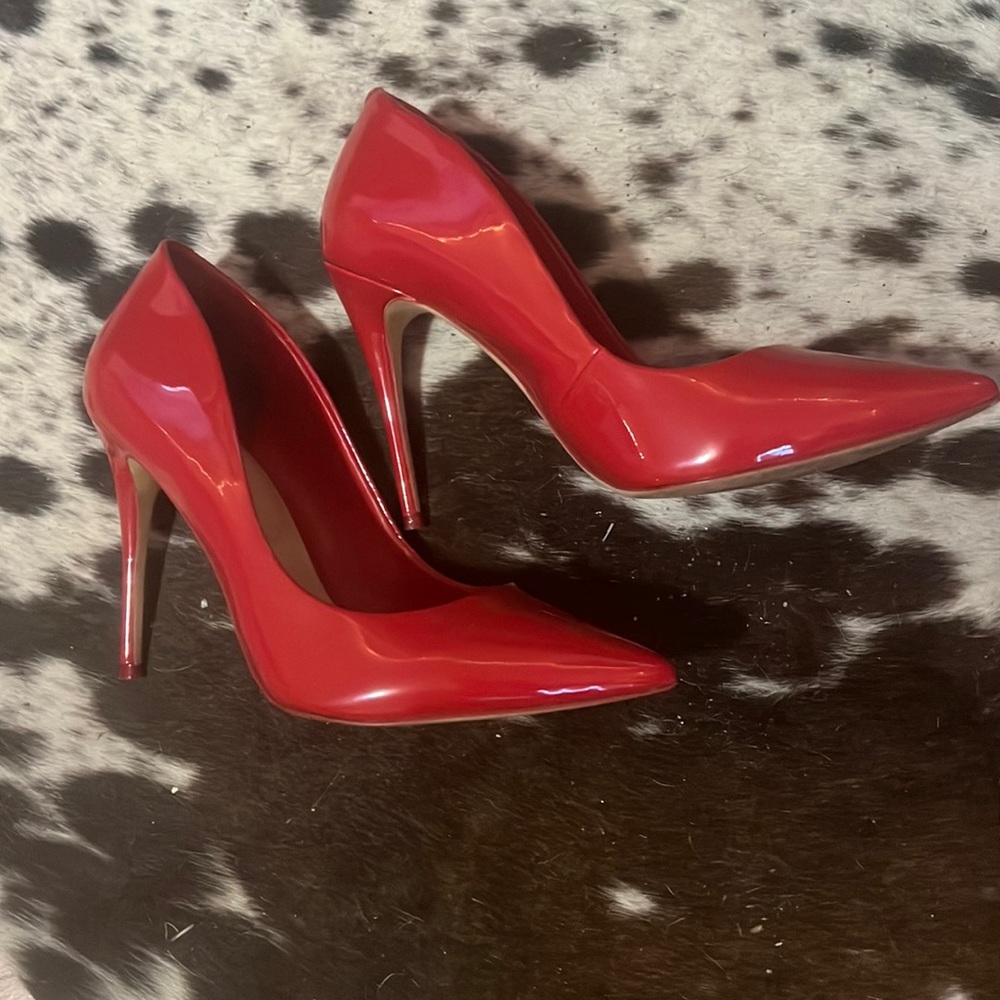 Patent red stilettos